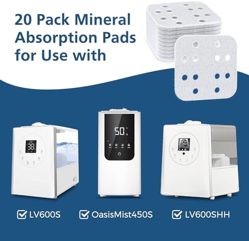 20-Pack Mineral Absorption Pad for LEVOIT LV600S Humidifier, White - Image 2