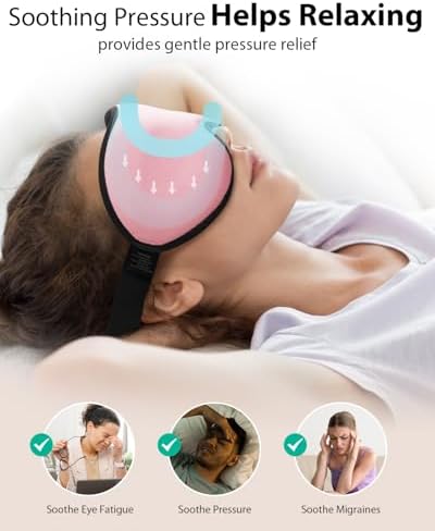 MABAO Weighted Sleep Mask, 100% Blackout Blindfold for Sleeping, Pink - Image 4