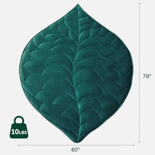 Weighted Blanket for Adults, 10 lbs, 60" x 78" washable Blankets, Green - Image 2