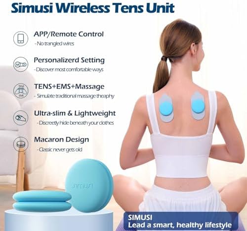 Wireless Tens Unit Muscle Stimulator with APP and Remote Control - 18 Modes Electronic Pulse Stimulator Massager for Neck, Shoulder, Leg, Sciatica and Back Pain Relief - Image 2