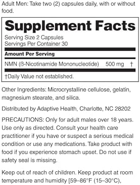 Nugenix NMN Supplement 500mg, NAD Supplement, 60 Capsules - Image 7
