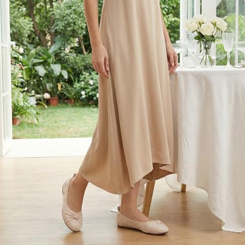 Ecetana Comfortable Ballet Flats for Women: Lightweight Cushioned Foldable Slip-On Work Shoes with Memory Foam - All Day Walking Comfort - Dressy Flats for Office Business - Image 3