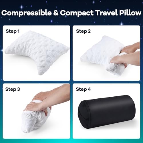 KUCEY Cooling Side Sleeper Pillow for Neck and Shoulder Pain, Luxury Shredded Memory Foam Curved Bed Pillows for Sleeping Set of 1- Adjustable Travel Pillow Size- Washable Cover Crescent White - Image 2