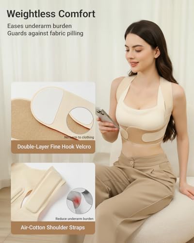 Hypoke® Premium Fabric Upper Back Brace Posture Corrector for Women, Kinetic Support back posture corrector for women，Barely There Design For Office Professionals - Image 4