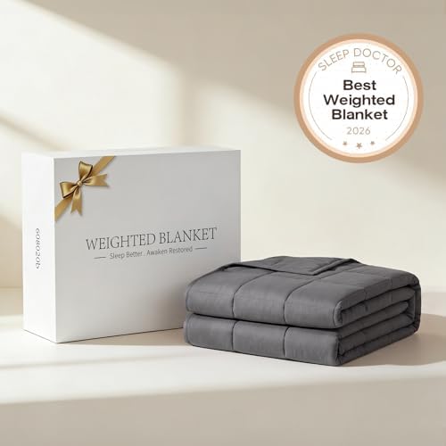 RJOP Cooling Weighted Blanket for Adults (15lbs, 48"x72") Heavy Blanket with Premium Glass, Queen Size Perfect for 190-210 lbs, Soft Breathable, Dark Grey - Image 4