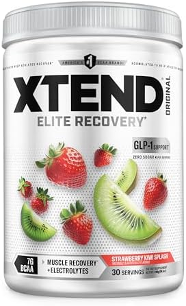 Xtend Original BCAA Powder with Zero Sugar, Strawberry Kiwi Splash, 30 Serv by Xtend