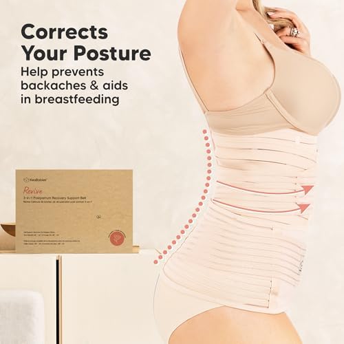 3 in 1 Postpartum Belly Support Recovery Wrap Band (Classic Ivory, 2XL) - Image 5