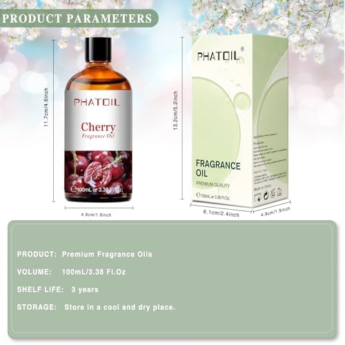 PHATOIL Cherry Fragrance Oil for Diffuser Aromatherapy 3.38FL.OZ - Image 6