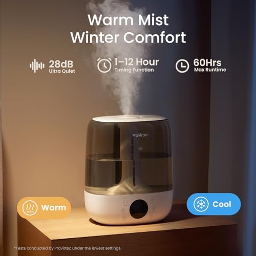 Provirtec 6L Self-Cleaning Humidifier for Large Room, Warm & Cool Mist - Image 4