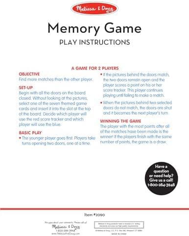 Melissa & Doug Flip-to-Win Portable Wooden Travel Game Board with 25 Flaps & 7 Double-Sided Memory Game Cards—Animals, Colors, Fruits, Shapes & Much More—Preschool Toys for Kids Ages 5+ - Image 5