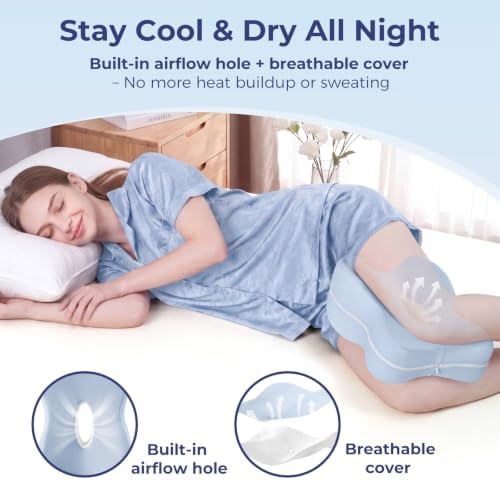 13" Extended-Length Knee Pillow for Side Sleepers with Full Thigh Support - Image 3