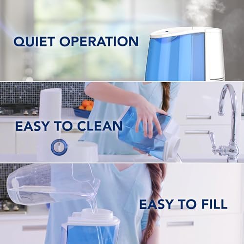 Vicks Warm Mist Humidifier Filter‑Free 1 Gal Tank,Auto Shut‑Off,Night Light,VapoPad and VapoSteam Compatible,(Pack of 2) - Image 7