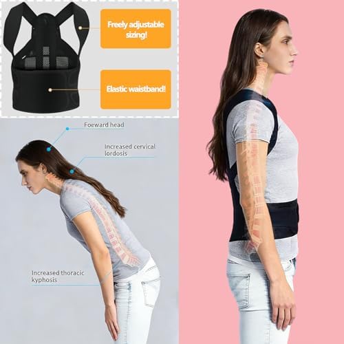 Back Brace Posture Corrector for Women and Men,Back Straightener Posture Corrector,Adjustable Posture Trainer,Back Brace Support for Upper Lower Back Pain Relief(L). - Image 5