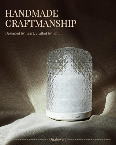 Essential Oil Diffuser - 2.4 MHz Ultrasonic Glass Diffuser with Pulse/Continuous Mist & 3 Night Light Modes, Waterless Auto-Off, Silent Aromatherapy Diffuser for Home, Office, Gifting & Home Decor - Image 4