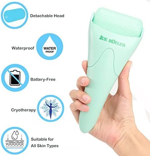 Wonderwin Ice Roller for Face and Body Massage, Facial Roller Skin Care Tool for Reduce Wrinkles and Puffiness, Migraine Pain Relief and Skin Tighten, Cold Therapy for Cooling and Calming(Green) - Image 4