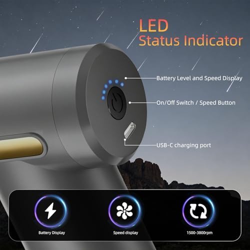 Massage Gun, Electric Massager, Suitable for Whole Body to Relieve Fatigue, Replaceable Massage Head Impact Massager, The Best Choice for Gift Giving (Gray-720) - Image 6