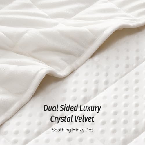 Wemore Weighted Blanket for Adults 20 lbs Queen Size 60"x80" White - Image 2