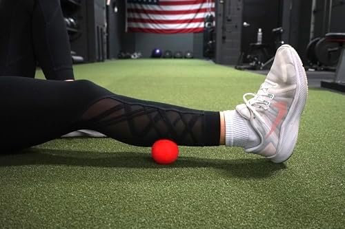 Lacrosse Massage Balls for Trigger Point Therapy, Muscle Knots, Yoga, Myofascial Release - Contains Pair of 2 Balls and Mesh Carrying Bag (Red and Blue) - Image 4