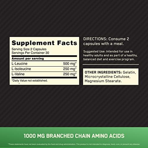 Optimum Nutrition BCAA Capsules, Keto Friendly, 1000mg, 60 Ct - Image 2