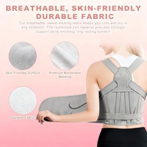 Back Brace Posture Corrector for Women and Men, Back Shoulder Support Belt - Image 4
