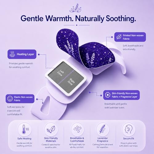 Steam Eye Mask Lavender Scent, Self Heating Warm Eye Masks for Sleeping & Relaxation, Disposable Heated Eye Compress for Dry Eyes, Travel, Screen Time & Spa Care, 16 Pack - Image 2