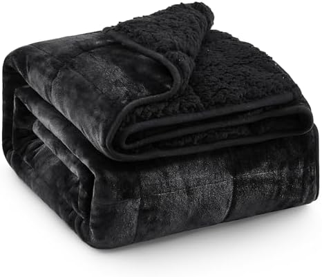 Ultra Soft Sherpa Weighted Blanket for Adults, 80"x87" 20lbs Heavy Blankets by EazfyPro
