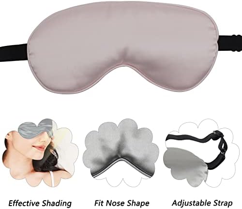 LERSVICVIL 4 Pack Eye Mask for Sleeping Silky Soft Satin Blindfold Adjustable Strap Night Eye Cover for Women Men - Image 3