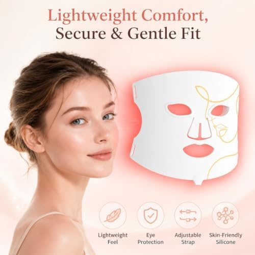 Red Light Therapy Face for Mask, 850nm NIR, Red & Blue for Home Skincare - Image 5