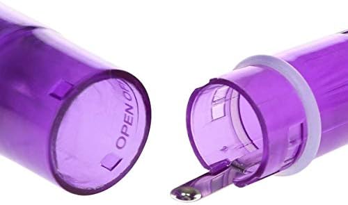 Mini Massager Handheld with 4 Heads Pocket Pen for Face, Neck, Head,Back and Shoulder (3PC Purple) - Image 3