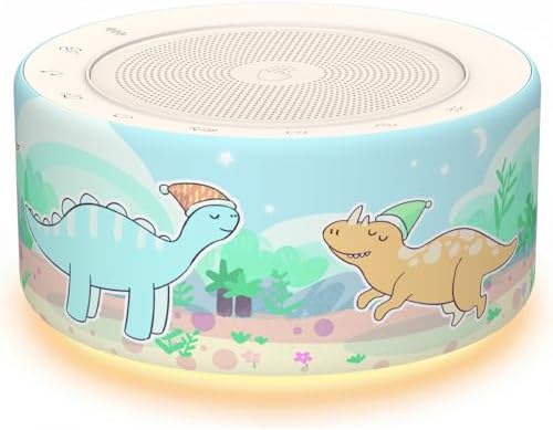 Kipcush White Noise Machine for Baby & Adults, Sleep Sound Machine with 30 Soothing Sounds, 8-Color Night Light, Memory Function, White Noise for Sleeping, Nursery, Office, Travel, Relaxation by Kipcush%C2%AE