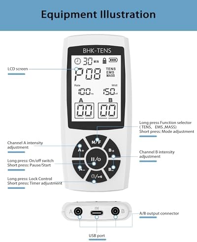 EMS Muscle Stimulator for Pain Relief Therapy, Electronic EMS TENS Unit Machine for Shoulder Pain Relief, Tens Massager for Neck Pain Relief, Sciatica Pain Relief - Image 3