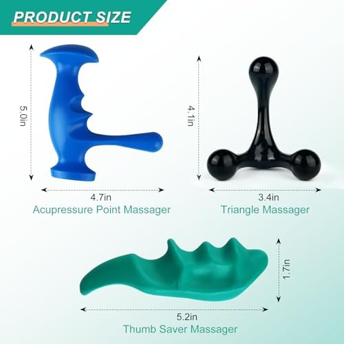 Trigger Point Massage Tool Set, 3 Pack Manual Body Massagers - Image 2