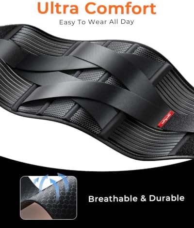 Ultra Breathable Work Back Brace for Men, Upgraded Medical-Grade Support - Image 4