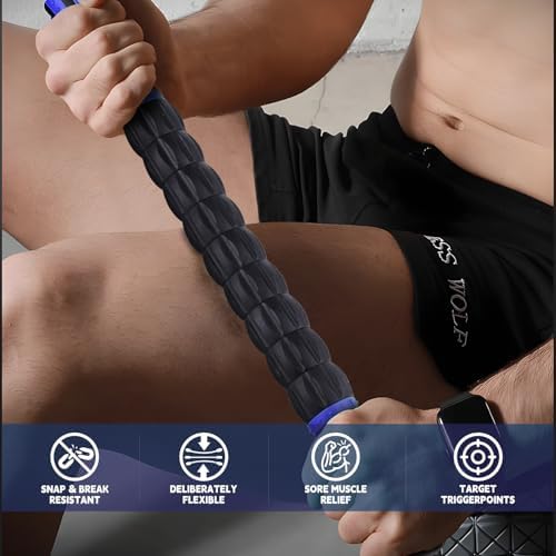 Massage Roller Stick,Muscle Roller Stick for Athletes,Liposuction Massage Roller for Lymphatic Drainage, for Relief Muscle Soreness, Trigger Points, Help Runner Legs, Back Recovery - Image 2
