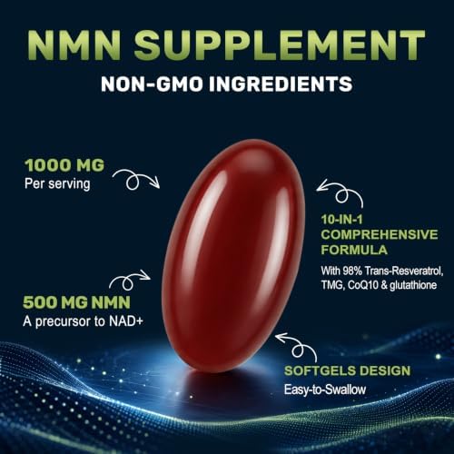 NMN Supplement Complex 1000mg Per Serving, 300 Softgels - Image 4