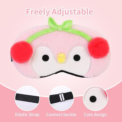 PERFECTSIGHT Sleep Eye Masks, Cute Sleep Eye Cover Lightweight Adjustable Eyeshade Mask Cover for Women Men Sleep Travel Nap, Penguin - Image 2