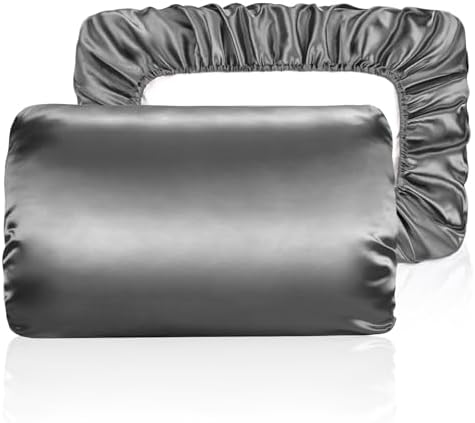 Yanideer Travel Elastic Band Satin Pillowcase for Hair & Skin, Cooling Satin Pillow Cover for Hotel by Yanideer