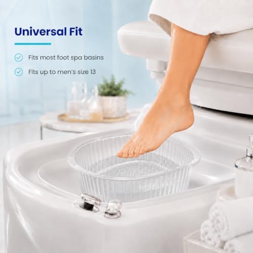 ForPro Universal Pedi Bath Liners - 50% THICKER - Fit Footsie Bath Plus Foot Bath, Disposable Pedicure Foot Tub Liners for Foot Spa Basins & Foot Bath Soaks, Clear, 50-Count - Image 6