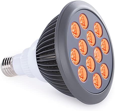 hooga Orange Light Therapy Bulb Power Cord Included. 605 nm Wavelength. 12 LEDs. High Irradiance, May Reduce Skin Redness and Irritation. Mood Enhancing Benefits. by Hooga