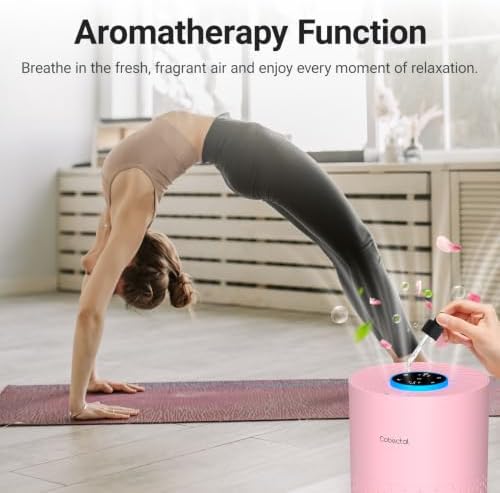 Cobectal Air Purifiers for Home Bedroom with 3-in-1 Filter, Pink - Image 4