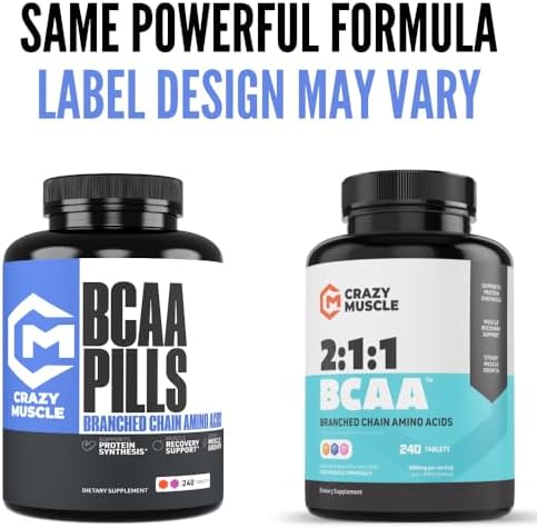 3000mg BCAA Pills | 2:1:1 Branched-Chain Amino Acids, 240 Tablets - Image 6