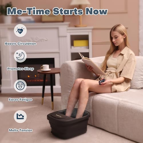 Collapsible Foot Bath, Foot Spa Bath Massager with Heat - Image 2