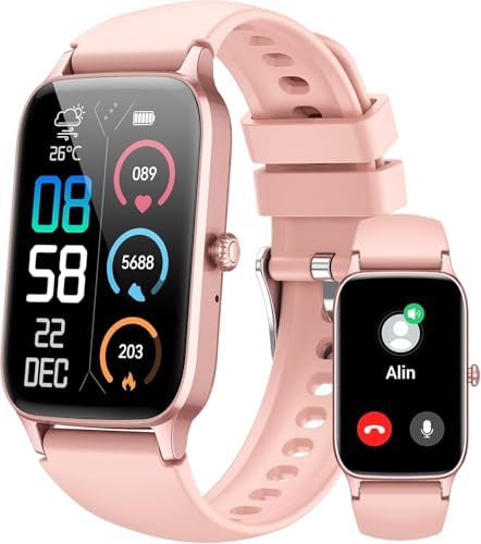 Jugeman Smart Watch for Men Women, 1.57" Smartwatch (Answer/Make Call), 2026 New Fitness Tracker with 110+Sport Modes, Heart Rate/Sleep Monitor, IP68 Waterproof, Smartwatches for Android iOS Pink by Jugeman