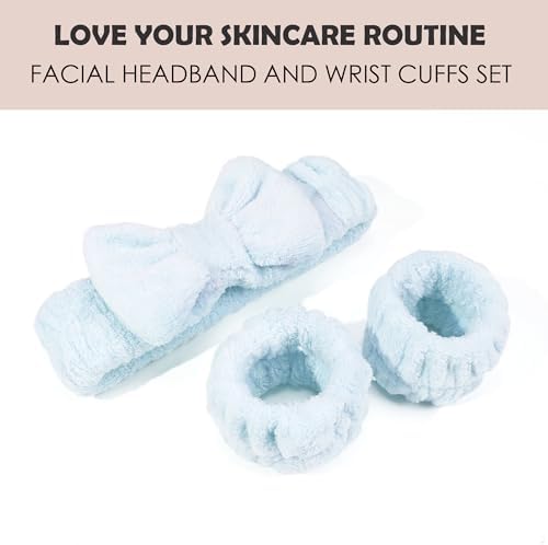 Ayesha Spa Headband and Wristband Set for Washing Face Skincare Makeup - Image 3
