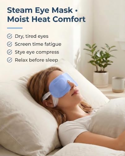 10 Packs Self Heating Steam Eye Mask: Warm Eye Compress for Dry Eyes, Stye Eye Treatment - Disposable Moist Heated Sleep Mask for Tired Eyes & Headache Relief - Ideal for Travel & Spa Gift(Unscented) - Image 2