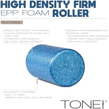Tone Fitness High Density EPP Foam Exercise Foam Roller for Yoga, Pilates, Stretching, Massage, and Recovery | Multiple Sizes and Colors - Image 3