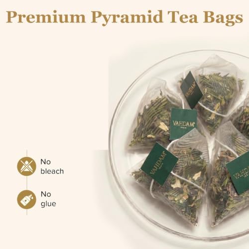 VAHDAM, Jasmine Green Tea Bags (100 Count) Med Caffeine, Non GMO | High Grown Green Tea Blended w/Pure Jasmine Flowers | Resealable Ziplock Pouch - Image 5