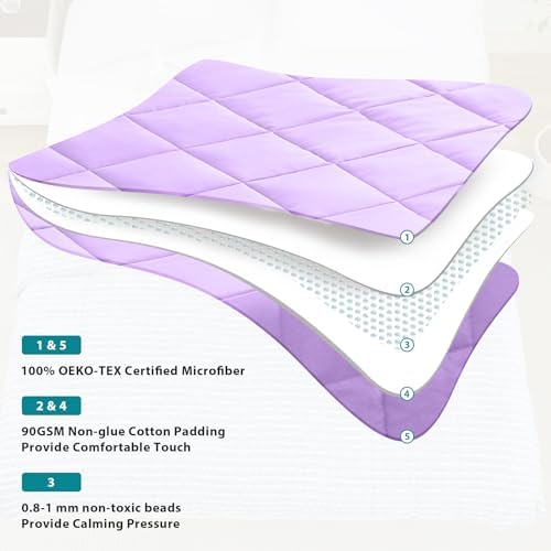 L'AGRATY Weighted Blanket - 48"x72" 20lbs Cooling Breathable Heavy Blanket with Glass Beads for Adult All-Season - Image 5