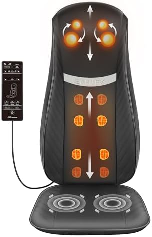 Snailax 2026 Shiatsu Neck Back Massager with Heat -Deep Kneading Massage Chair Pad,Adjustable Intensity,Full Body Massage Seat Cushion for Relaxation by Snailax