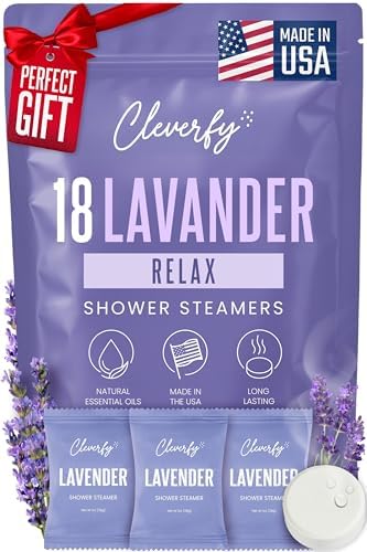 Cleverfy Lavender Shower Steamers Aromatherapy Gifts for Women, 18 Tablets by Cleverfy